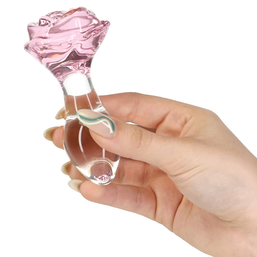 Pillow Talk Rosy Glass Anal Plug  LifestyleDistributing.com