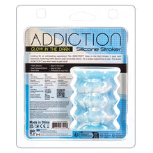 Load image into Gallery viewer, Addiction Silicone Stroker Glow in the Dark-Blue