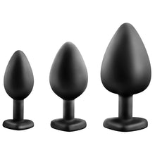 Load image into Gallery viewer, Luxe Bling Plugs Training Kit-Black With Rainbow Gems