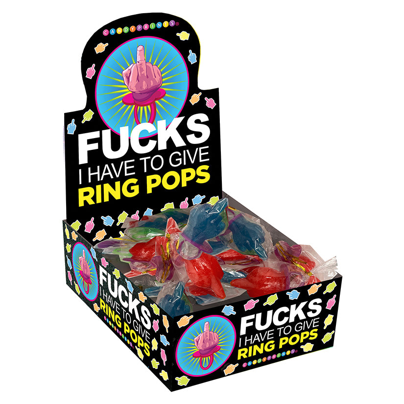 Fucks I Have to Give Ring Pops Display of 30