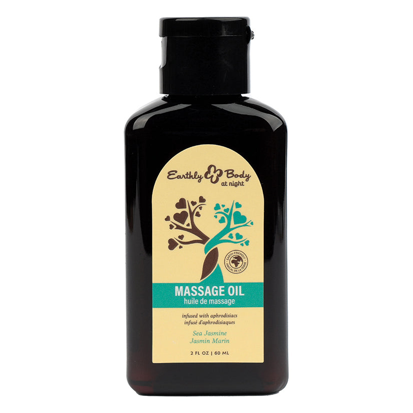 Earthly Body at Night Aphrodisiac Collection Massage Oil-Sea Jasmine 2oz