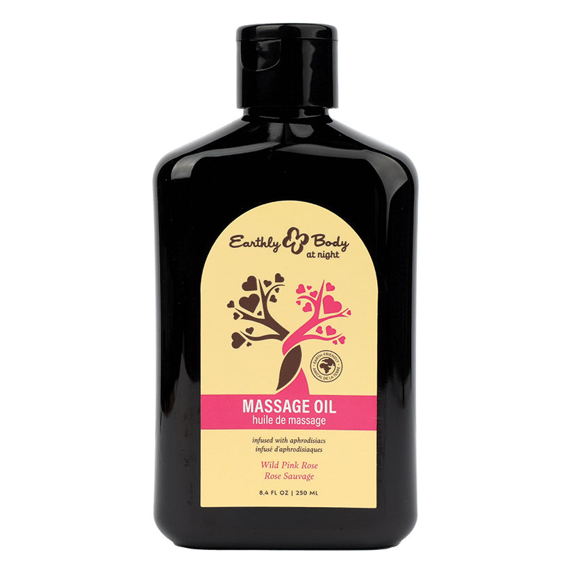 Earthly Body at Night Aphrodisiac Collection Massage Oil-Wild Pink Rose 8.4oz
