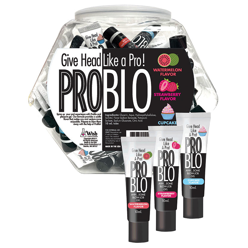 Problo Oral Pleasure Gel Assorted 10ml Tubes Bowl of 66