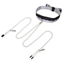 Load image into Gallery viewer, Fifty Shades of Grey Play Nice Satin & Lace Collar & Nipple Clamps