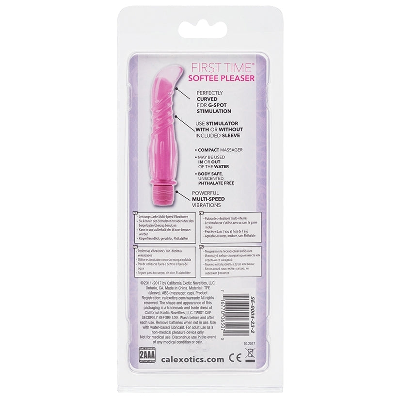 First Time Softee Pleaser-Pink 5.25