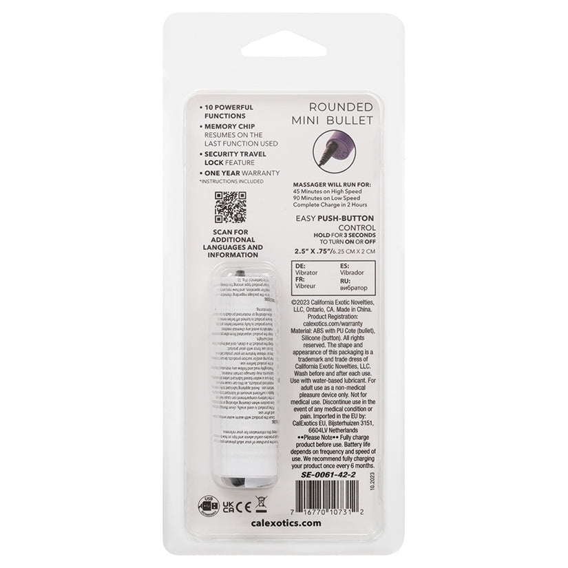 Turbo Buzz Rounded Mini Bullet-Purple