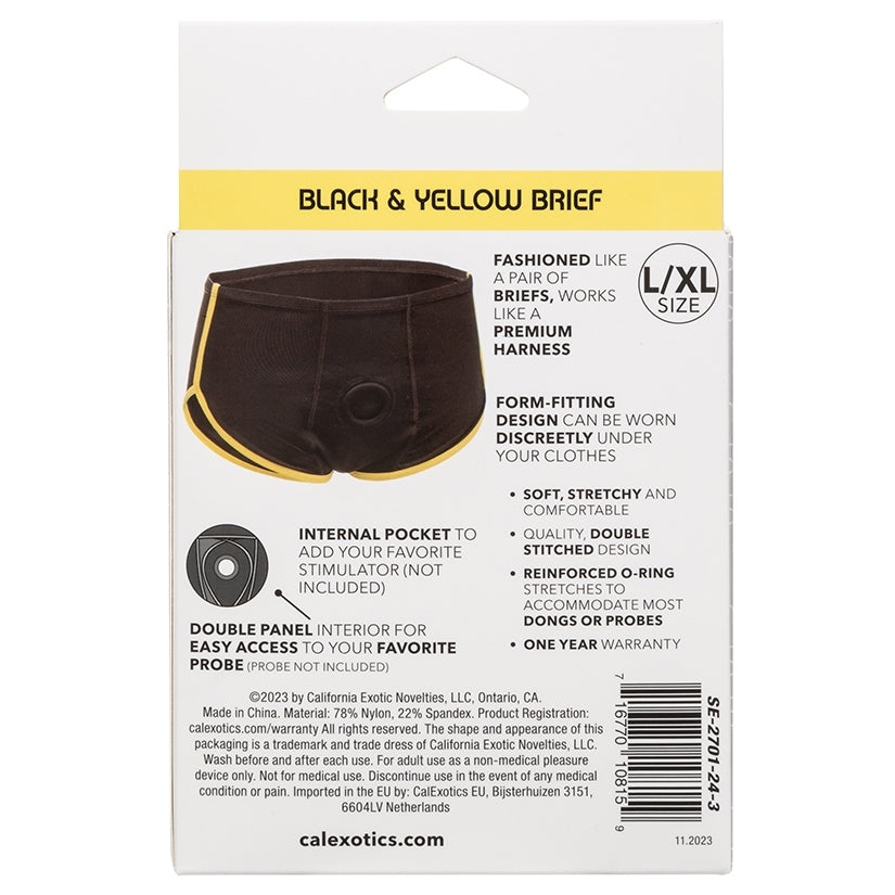 Boundless Brief-Black and Yellow L/XL