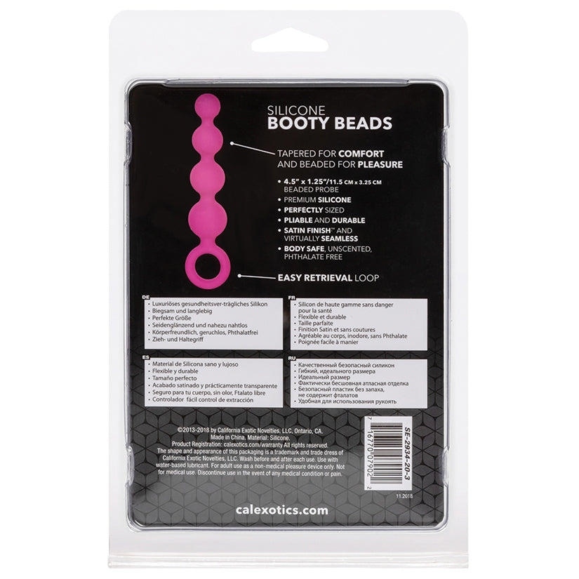 Silicone Booty Beads-Pink