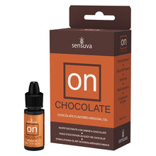 Load image into Gallery viewer, Sensuva ON Chocolate Arousal Oil 5ml Bottle Medium Box