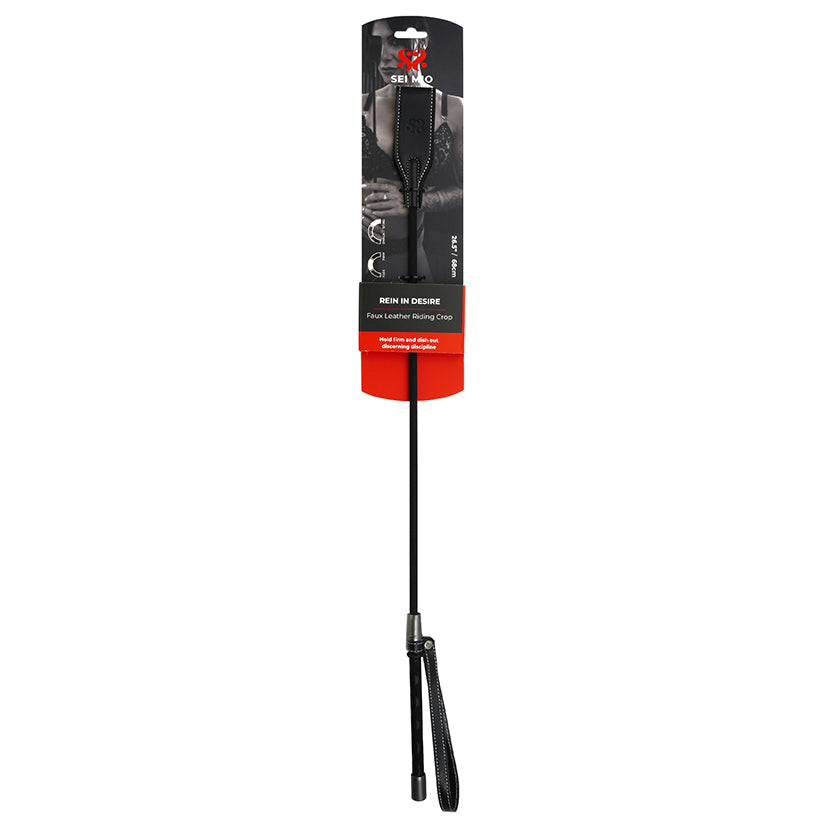 SEI MIO Rein in Desire Faux Leather Riding Crop