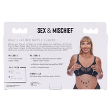 Load image into Gallery viewer, S&M Brat Charmed Nipple Clamps