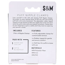 Load image into Gallery viewer, S&M Puff Nipple Clamps