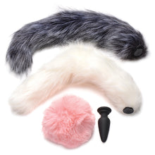 Load image into Gallery viewer, Tailz Silicone Anal Plug & 3 Interchangeable Tails