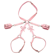 Load image into Gallery viewer, Strict Bondage Harness with Bows-Pink M/L