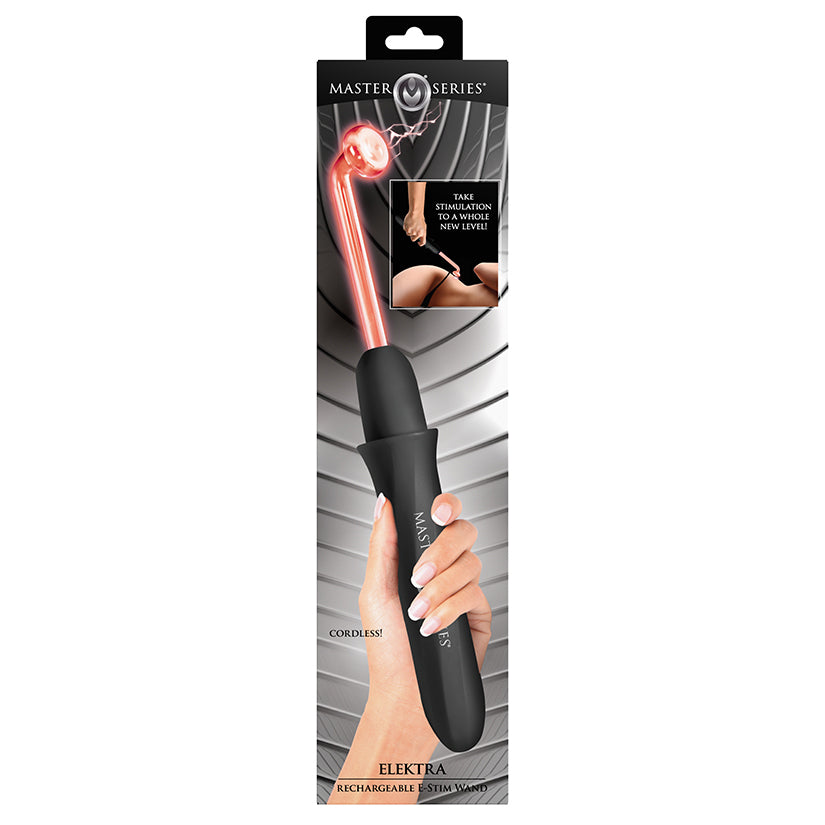 Master Series Elektra Rechargeable E-Stim Wand-Black