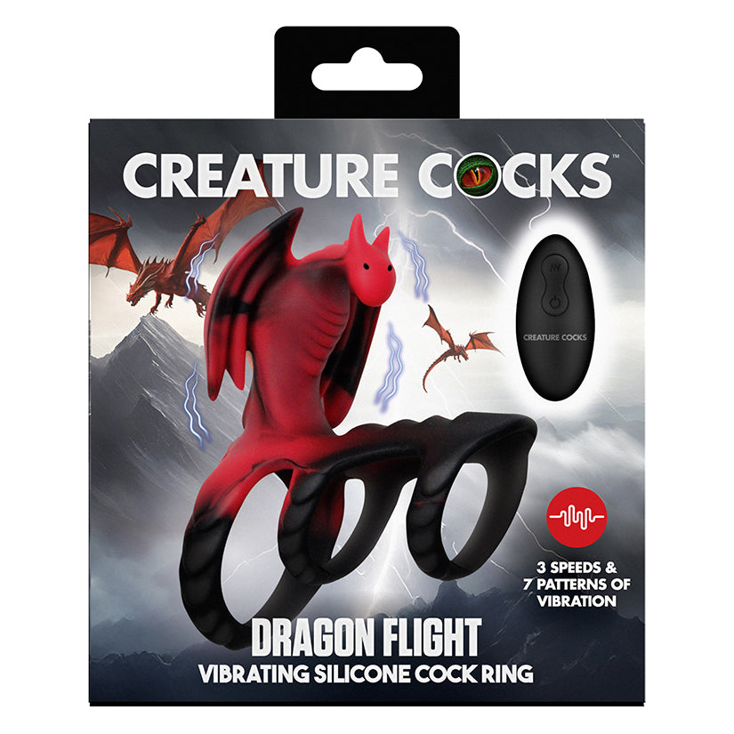 Creature Cocks Dragon Flight Vibrating Silcione Cock Ring