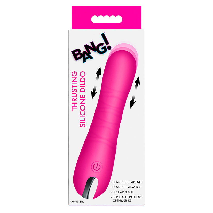 Bang! Thrusting Silicone Dildo-Pink