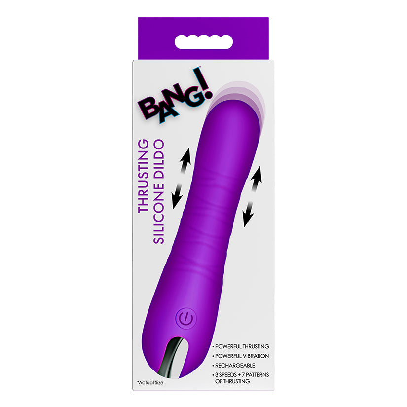 Bang! Thrusting Silicone Dildo-Purple