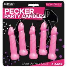 Load image into Gallery viewer, Bachelorette Party Pink Pecker Candles 5&quot; HP3143