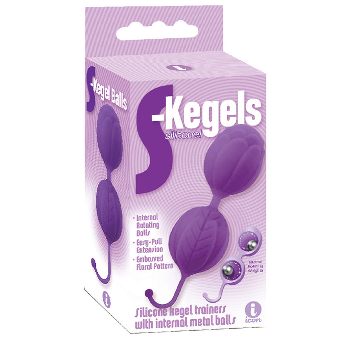 The 9's S Kegels Silicone Kegel Balls-Purple IB2667-2