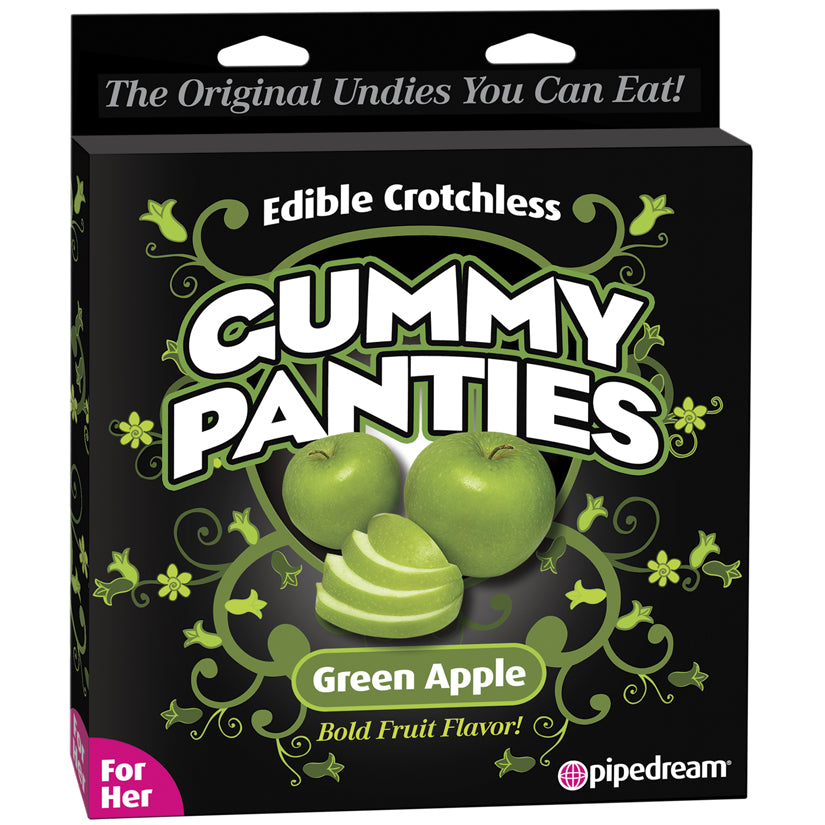 Edible Crotchless Gummy Panties For Her-Green Apple