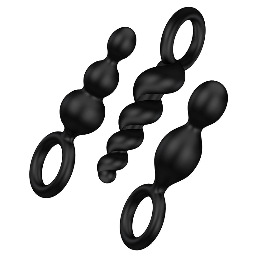 Satisfyer Plugs-Black (Set of 3)