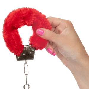 Playful Furry Cuffs-Red