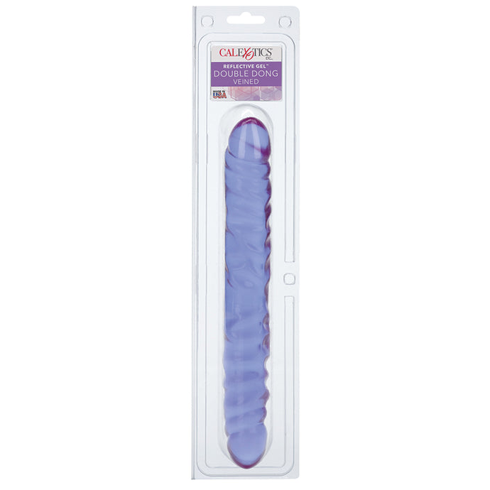 Reflective Gel Veined Double Dong-Purple 12