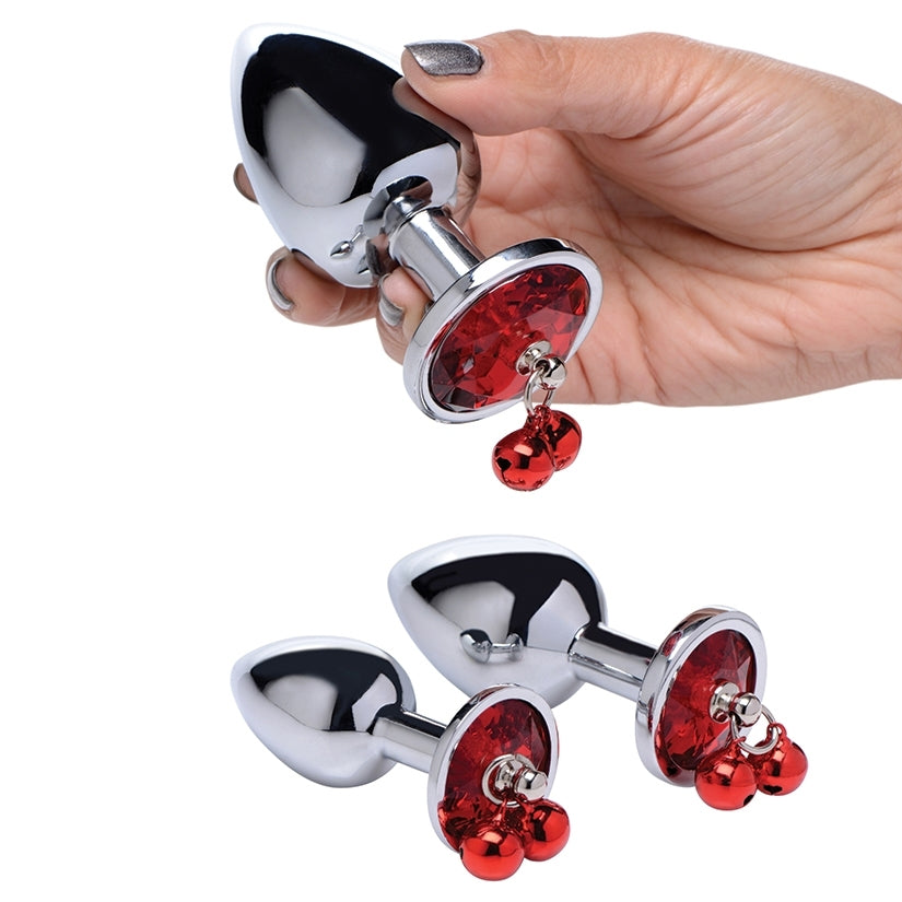 Booty Sparks Red Gem with Bells Anal Plug Set LifestyleDistributing.com Booty Sparks Red Gem with Bells Anal Plug Set LifestyleDistributing.com