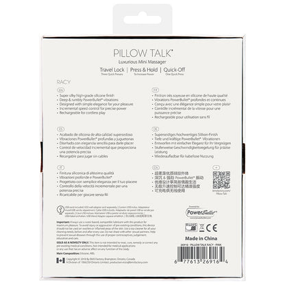 Pillow Talk Racy Mini Massager-Pink 5