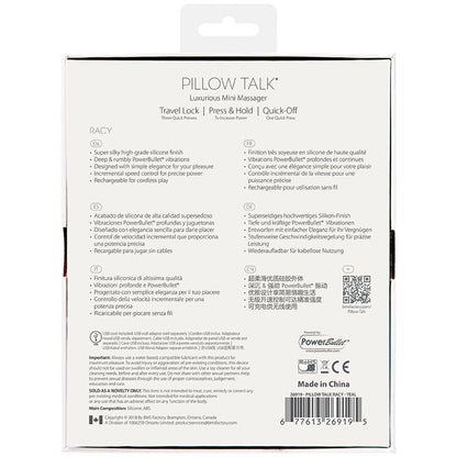 Pillow Talk Racy Mini Massager-Teal 5