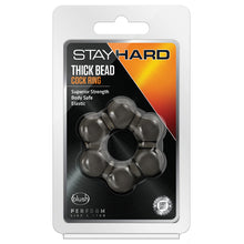 Load image into Gallery viewer, Stay Hard Thick Bead Cock Ring-Black BL-00365