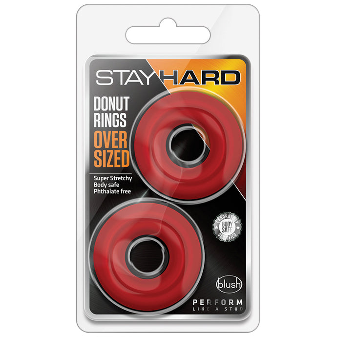 Stay Hard Donut Rings Oversized-Red 2P... BL-00988