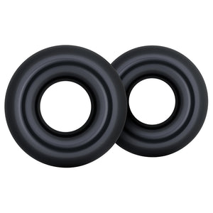 Stay Hard Donut Rings Oversized-Black 2Pk