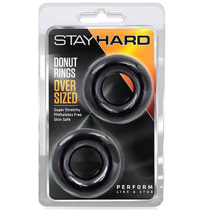 Stay Hard Donut Rings Oversized-Black ... BL-00989