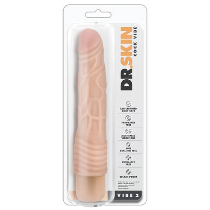 Dr. Skin Cock Vibe 2-Vanilla 9" BL-10033