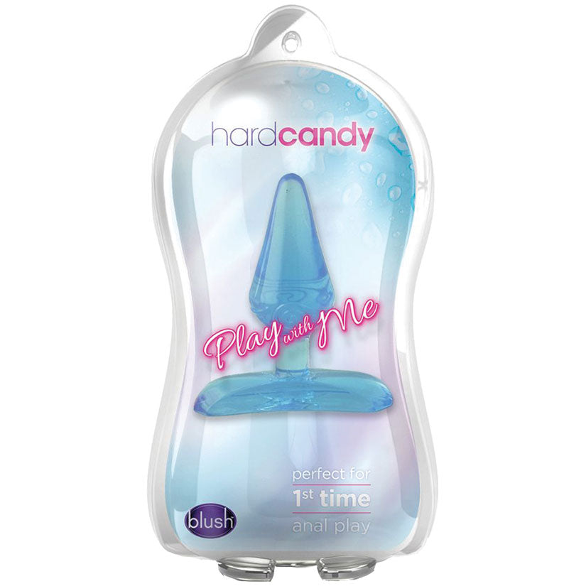 Play With Me Hard Candy Anal Plug-Blue  LifestyleDistributing.com