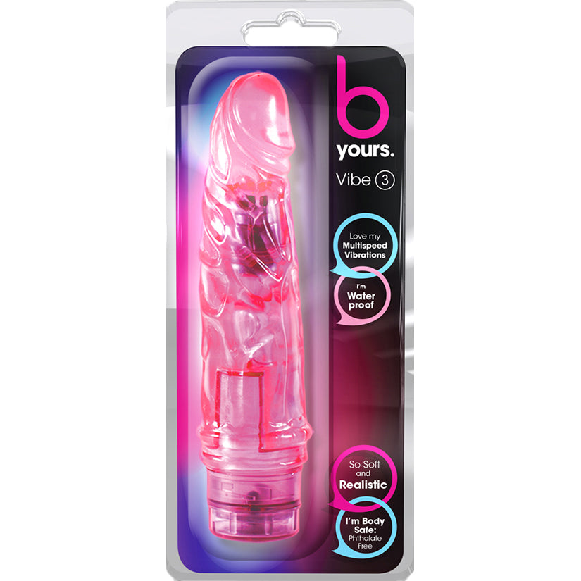 B Yours Vibe 3-Pink 7.25" BL-10090