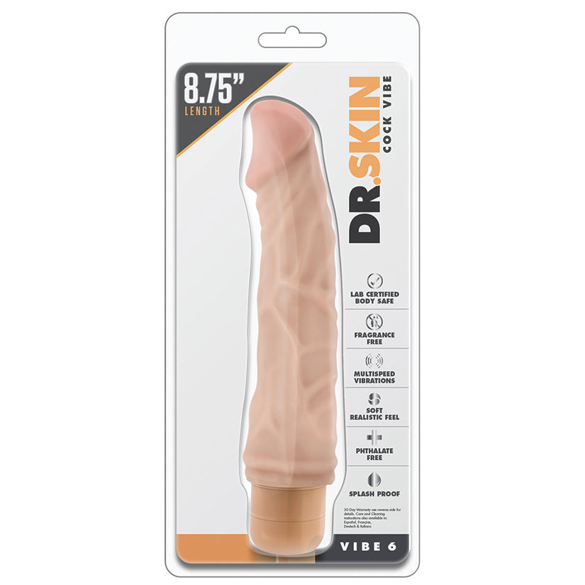 Dr. Skin Cock Vibe 6-Vanilla 8.5" BL-11313