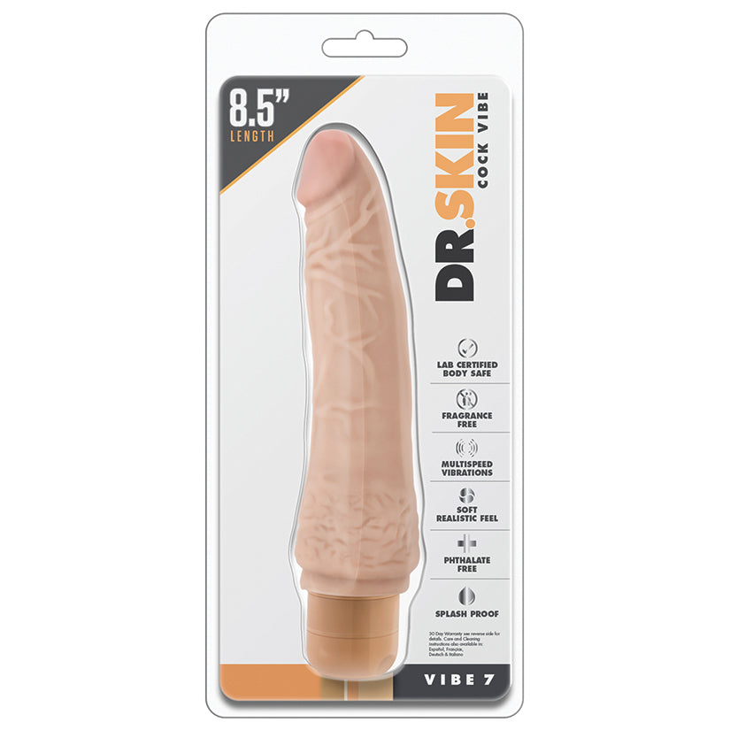 Dr. Skin Cock Vibe 7-Vanilla 8.5" BL-11323