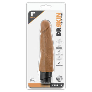 Dr. Skin Cock Vibe 14-Mocha 8" BL-11387