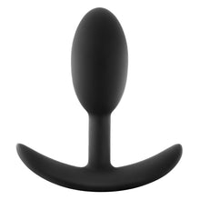 Load image into Gallery viewer, Anal Adventures Platinum Silicone Vibra Slim Plug-Small Black