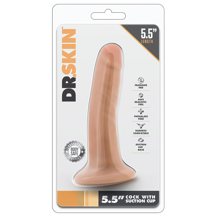 Dr. Skin Cock With Suction Cup-Vanilla... BL-14503