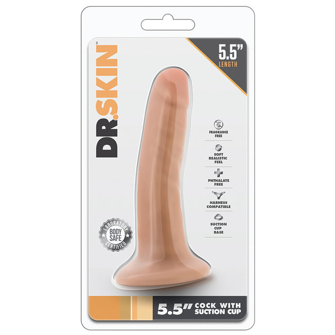 Dr. Skin Cock With Suction Cup-Vanilla... BL-14503