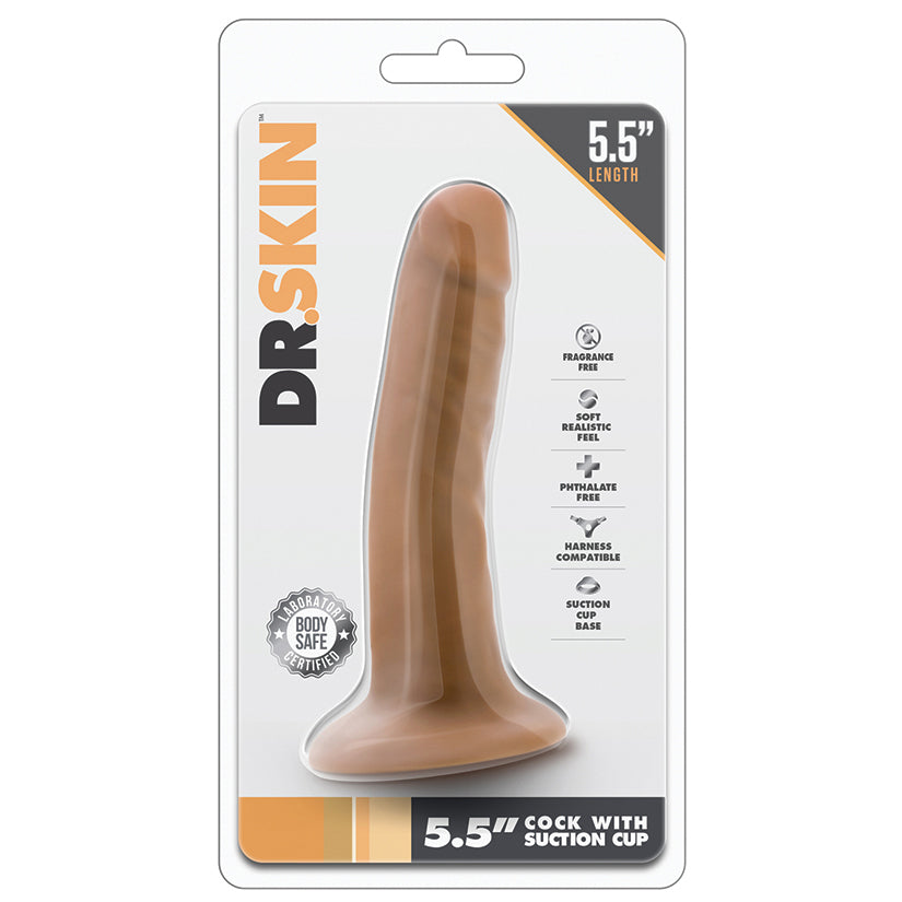 Dr. Skin Cock With Suction Cup-Mocha 5... BL-14507