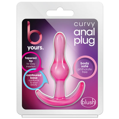 B Yours. Curvy Anal Plug-Pink BL-24510