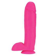 Load image into Gallery viewer, Neo Elite Silicone Dual Density Cock with Balls-Neon Pink 10