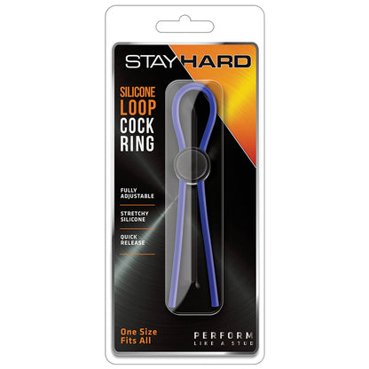 Stay Hard Silicone Loop Cock Ring-Blue BL-31092