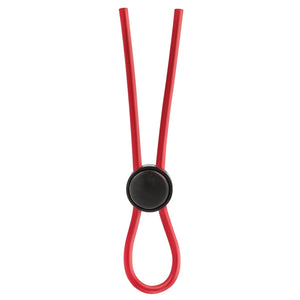 Stay Hard Silicone Loop Cock Ring-Red