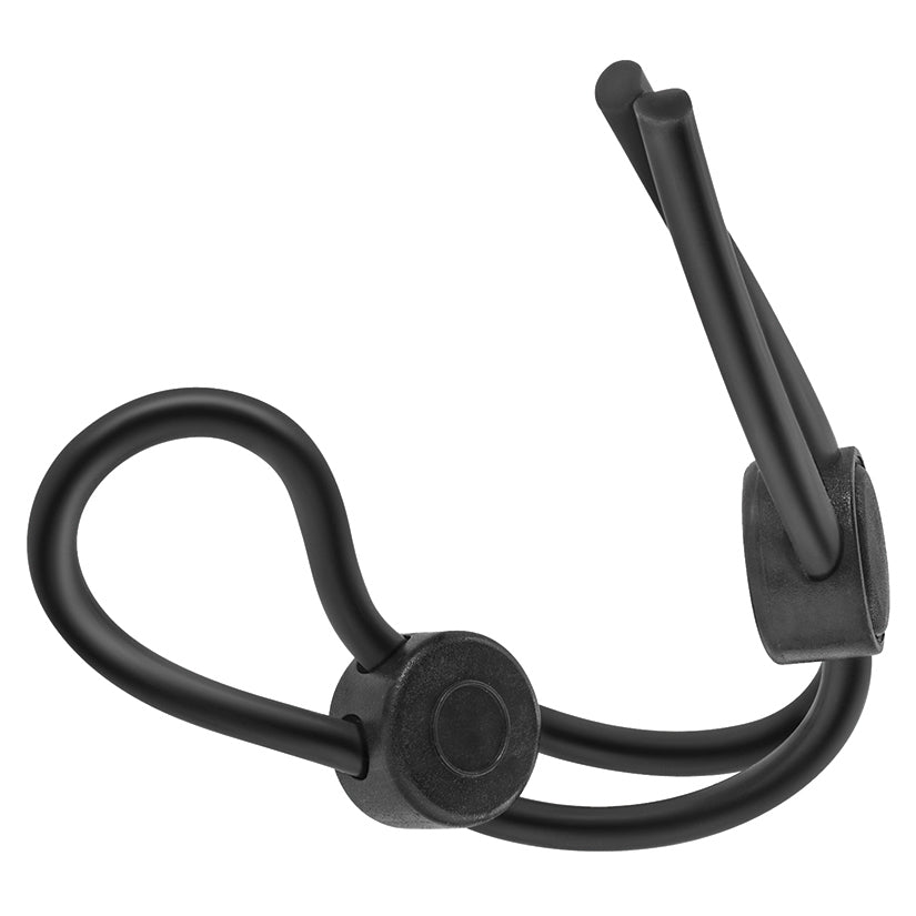 Stay Hard Silicone Double Loop Cock Ring-Black